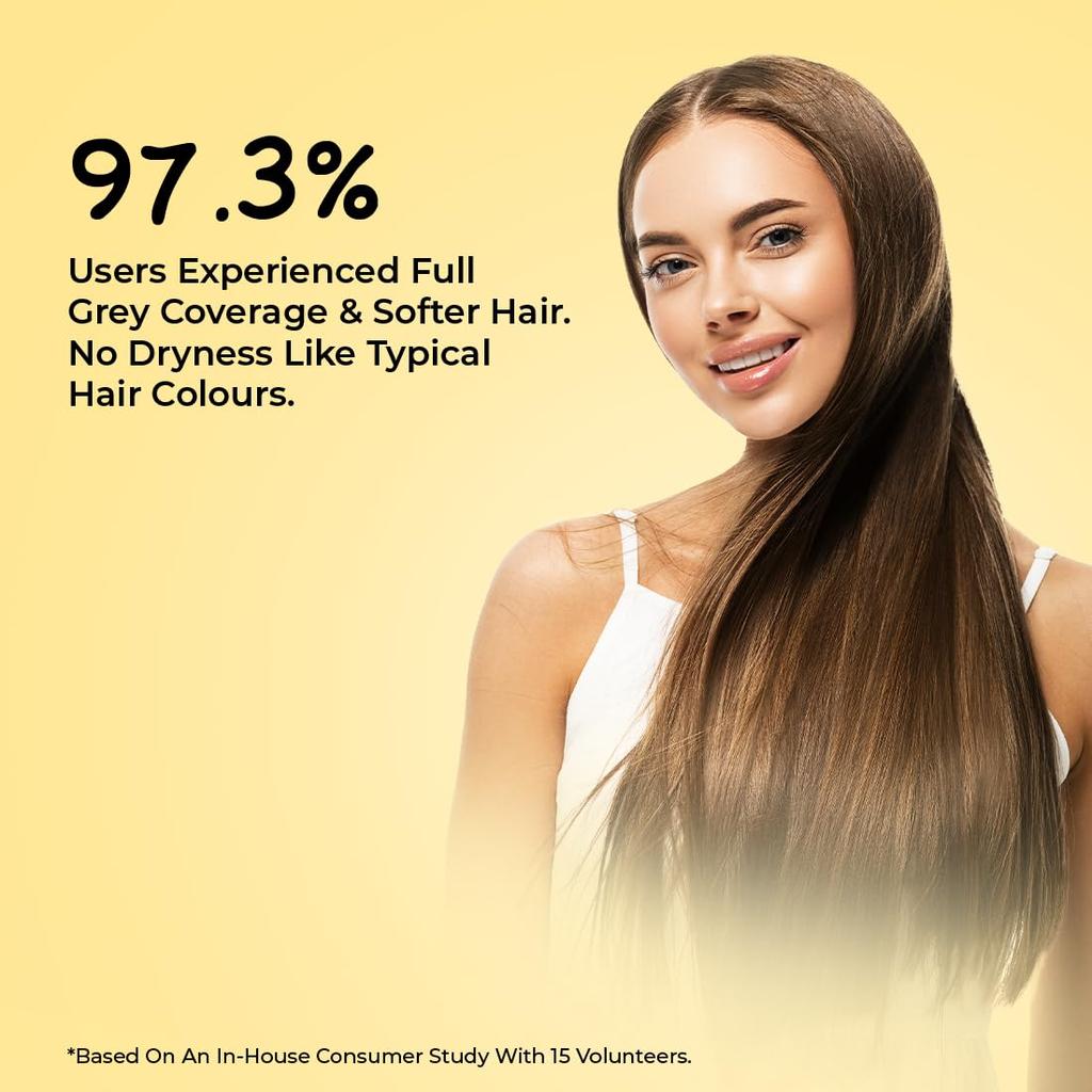 Sunny Herbals Coloração para Cabelos Castanho Escuro 20g X Pacote com 6 | Tonalidade Natural de Longa Duração | Cabelo Macio e Brilhante Unissex