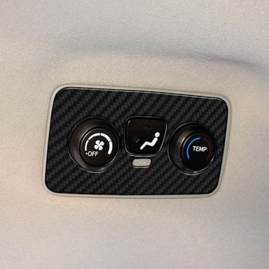 Carbon Fiber Interior Seat Heated Control Cover Trim For Toyota Sienna