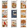 Harvest Festival Garden FlagAutumn Pumpkin Printed Letter Courtyard Decoration Small Flag