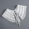 Removable Lace Doll Fake Collar Women Tie Ladies White Shawl Wrap Detachable Embroidered Lapel False Collar Clothes Accessory