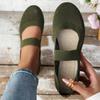 Europe and the United States Foreign Trade Flying Woven Breathable Flat Bottom Shallow Mouth Single Shoes Women Hollow Solid Color Round Head Dancing 