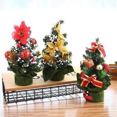 Levendige Mini Tafelkerstboom Kleine Bureau Kerstboom Feestversieringen