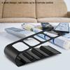 Desktop Plastic Phone VCR DVD TV Step Remote Control Holder Storage Rack Organizer (Black)