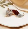 Women Lady Fox Brooches Pins