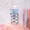 Water bottle new creative cartoon straw cup with tea partition high temperature resistant anti-drop plastic cup outdoor camping portable cup