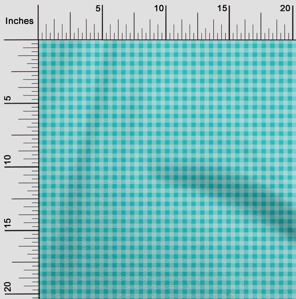 oneOone Cotton Flex Fabric Gingham Check Print Fabric BTY 40 Inch Wide
