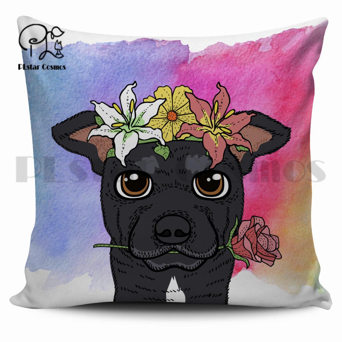 

Забавная цветочная милая собака для любителей домашних животных, новейшая домашняя наволочка для кровати, декоративные наволочки из полиэстера, наволочка для дивана, стиль-2 50cm X 50cm