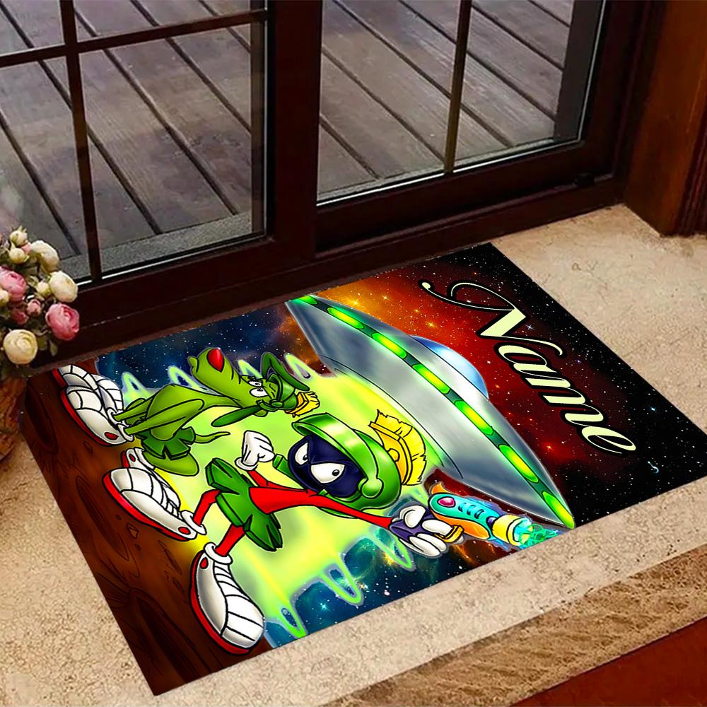 Looney Roadrunner Coyote Adventure Customized Name Carpet Design for Dining Room Entryway Dormitory Game Room Antislip Carpet Decorate Offices