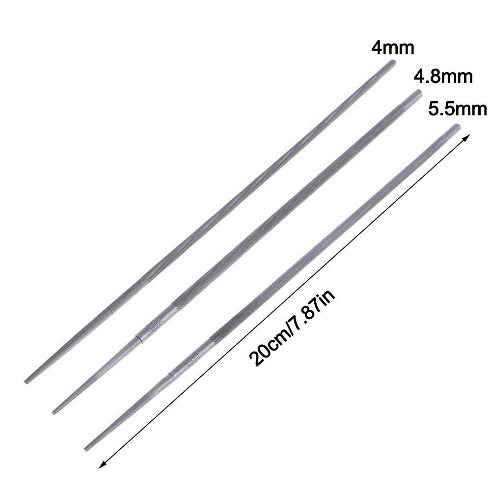 3Pcs Portable 4.0/4.8/5.5mm Chain Saw Chain Files Hand Tools High Hardness Grinding File Round Chain Files Grinding Tool