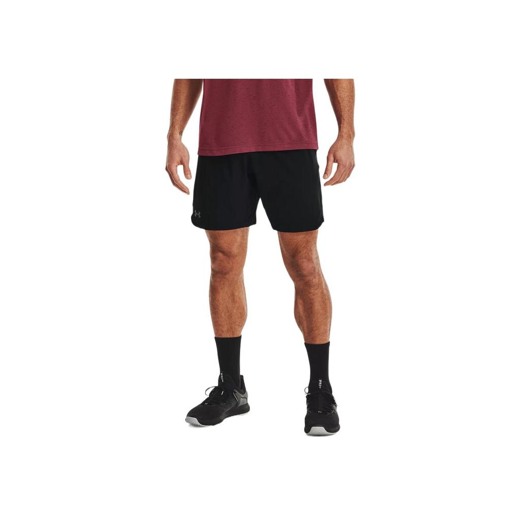 Under Armour Elevated 2.0 Logo Print Solid Sports Shorts Men Bottoms Black 1362289-001