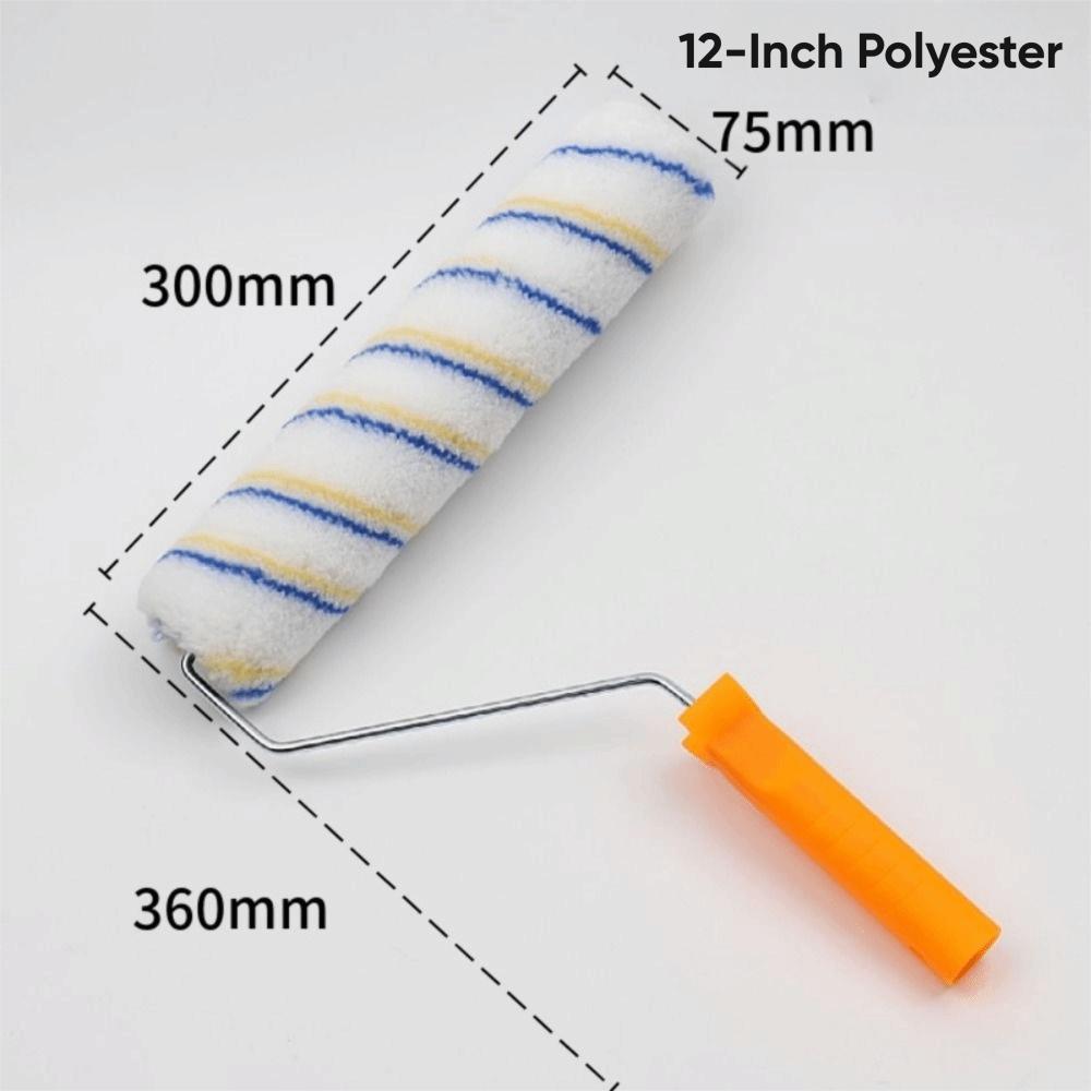 1Set/11PCS 4-12 Inch Roller Brush Long-Haired 360° Rotation Paint Roller Kit Replaceable Brush Head Polyester Blend