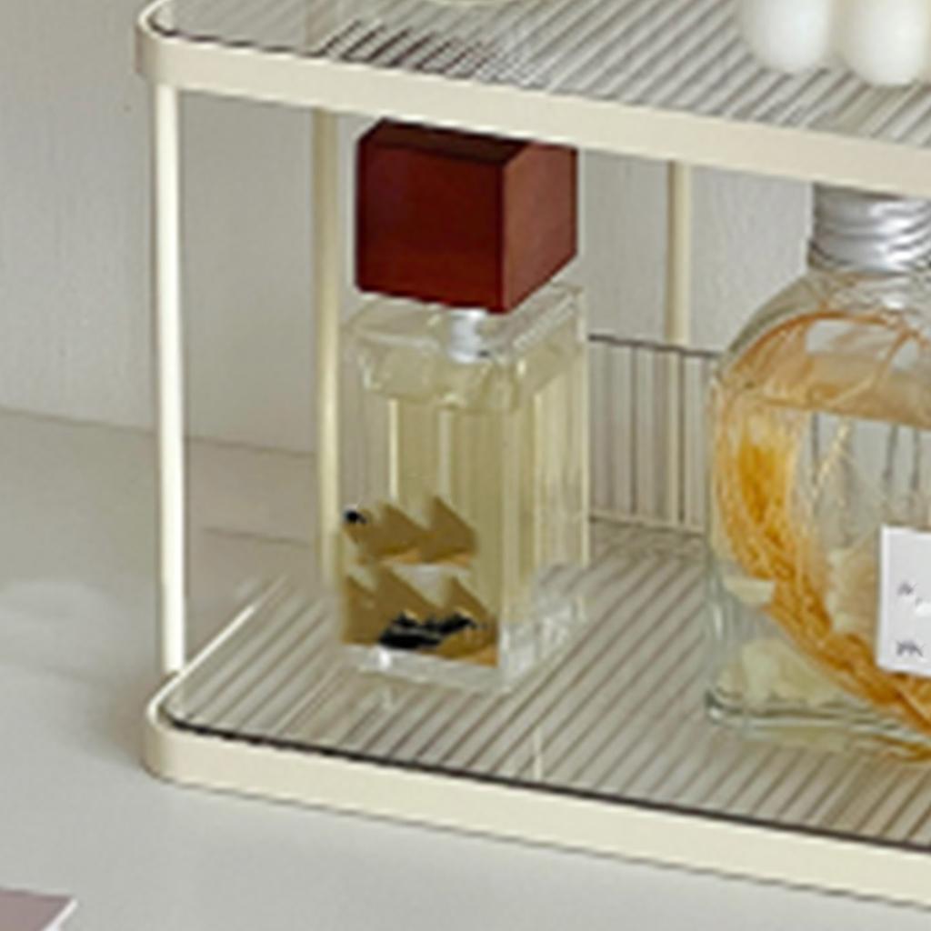 Transparent Double Layer Storage Rack Desktop Cosmetic Storage Rack Accessories Organizer for
