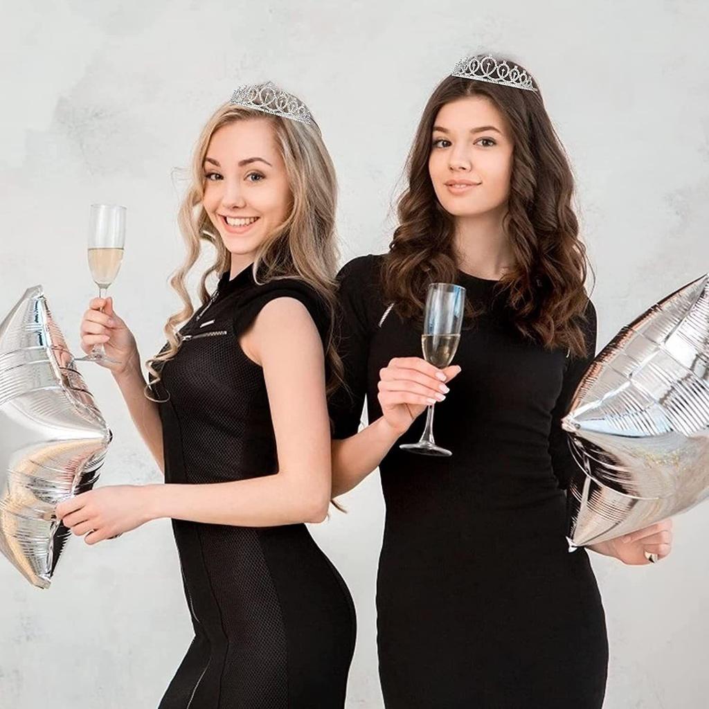 Stylowa Szarfa i Korona Urodzinowa - Opakowanie 2 Szt. | Prezenty Urodzinowe dla Najlepszej Przyjaciółki, Siostry, Nastolatki | Dekoracje Urodzinowe dla Dziewcząt