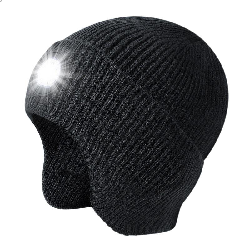 Rechargeable Glowing Bluetooth Hat, Washable Colorful Luminous Music Cap
