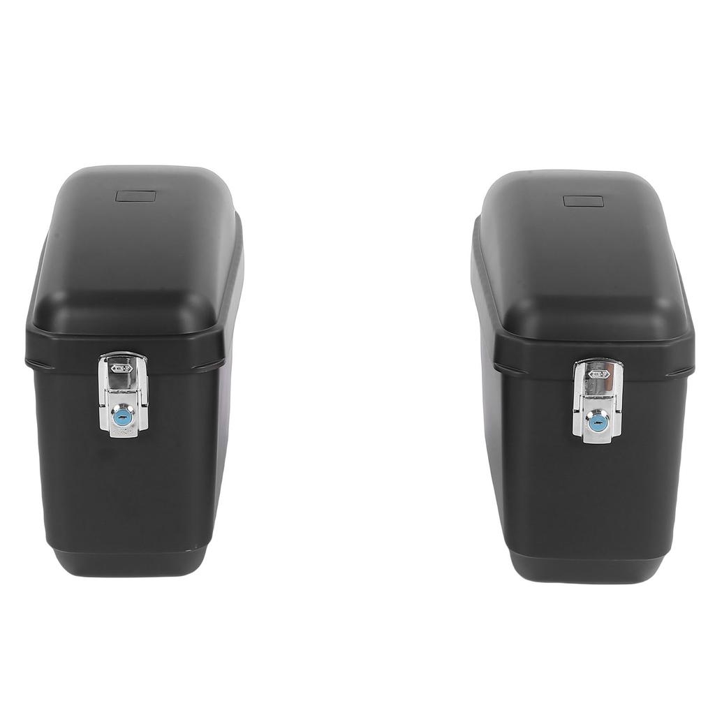 Motorcycle Hard Saddle Bag 45L Capacity Matte Black Finish   Saddlebags Luggage   Replacement for  
