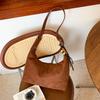 2026 Spring/summer New Fashi Bags Faux Suede Solid Color Zipper Large Capacity Casual Tote Daily Commute Retro Shoulder Bags