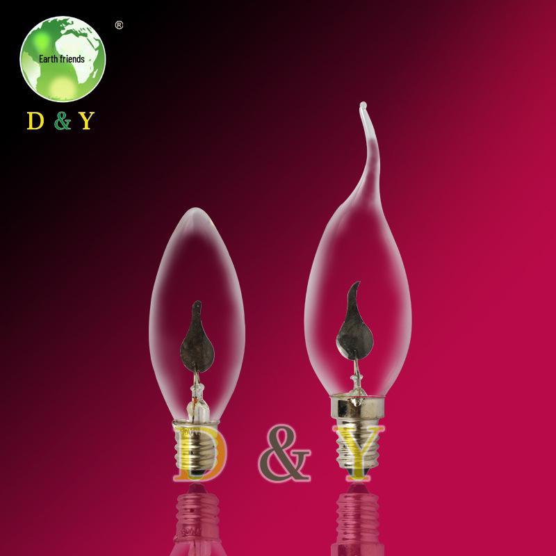 Cross-border Flickering Flame LED Lamp E27/E14 C35 Candle Bulb for Café Decor