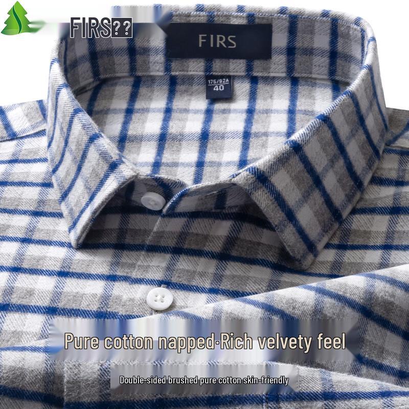 

FIRS Men s Double-Brushed Flannel Casual Shirt 40
