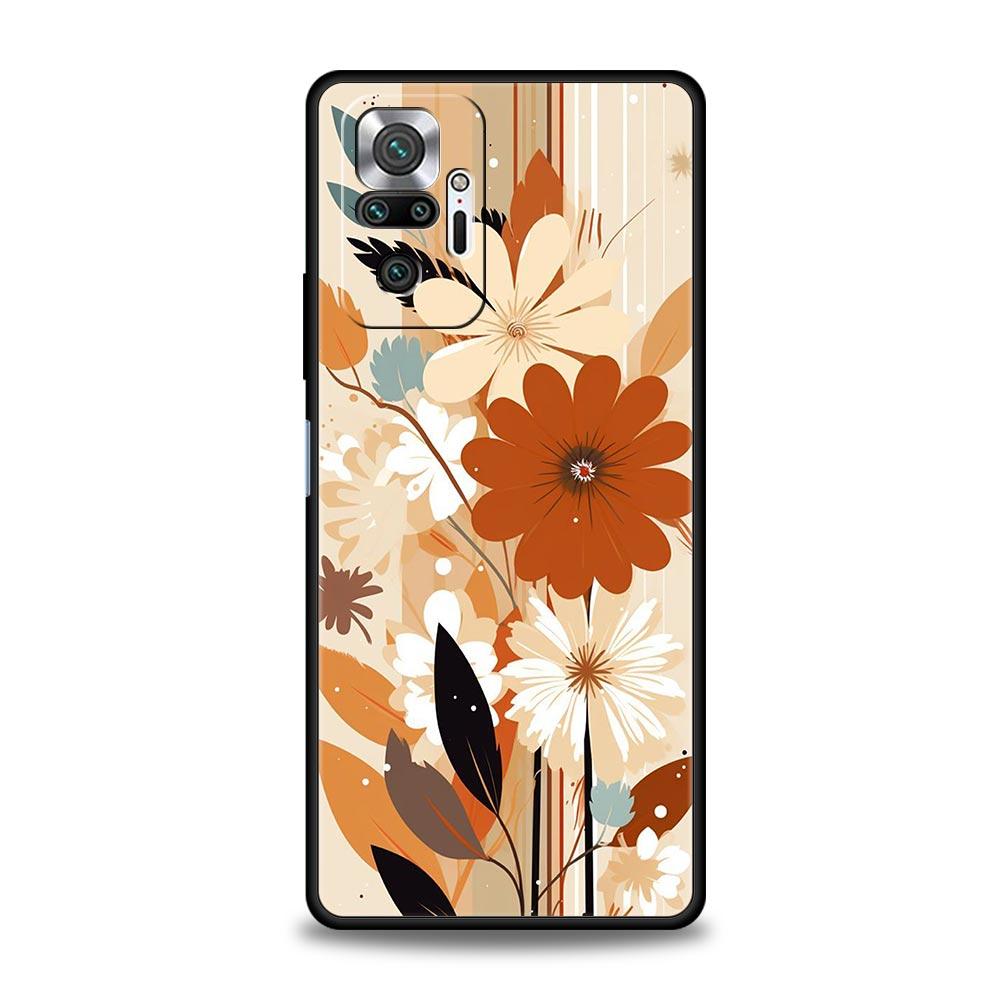 Sunflower Phone Case For Xiaomi Redmi Note 14 13 5G 10 11 12 Pro Plus 4G 14C 13C 12C 10C Black Cover