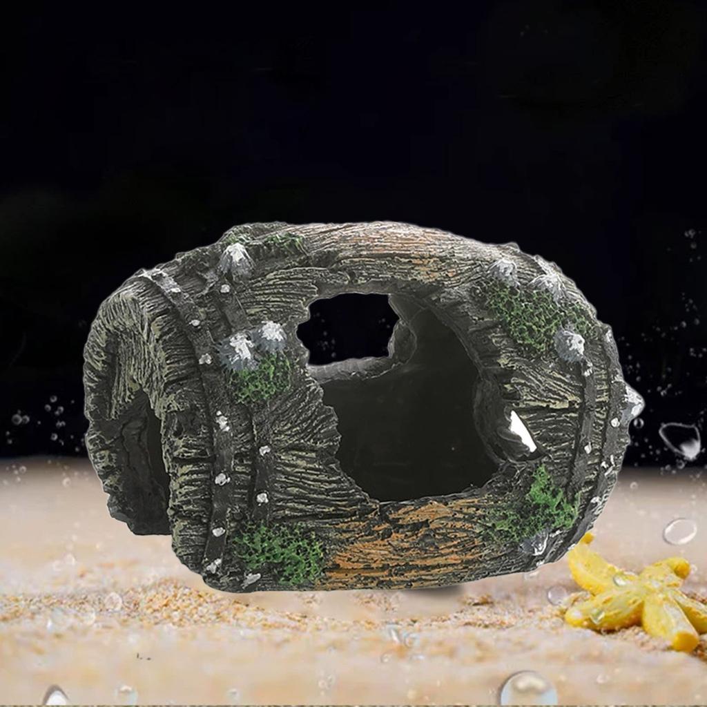 Resin Aquarium Decor Broken Design Reptile Hideout Ornament Cave Aquatic Pet Fish Landscape Decor For Fish Tank And Terrarium