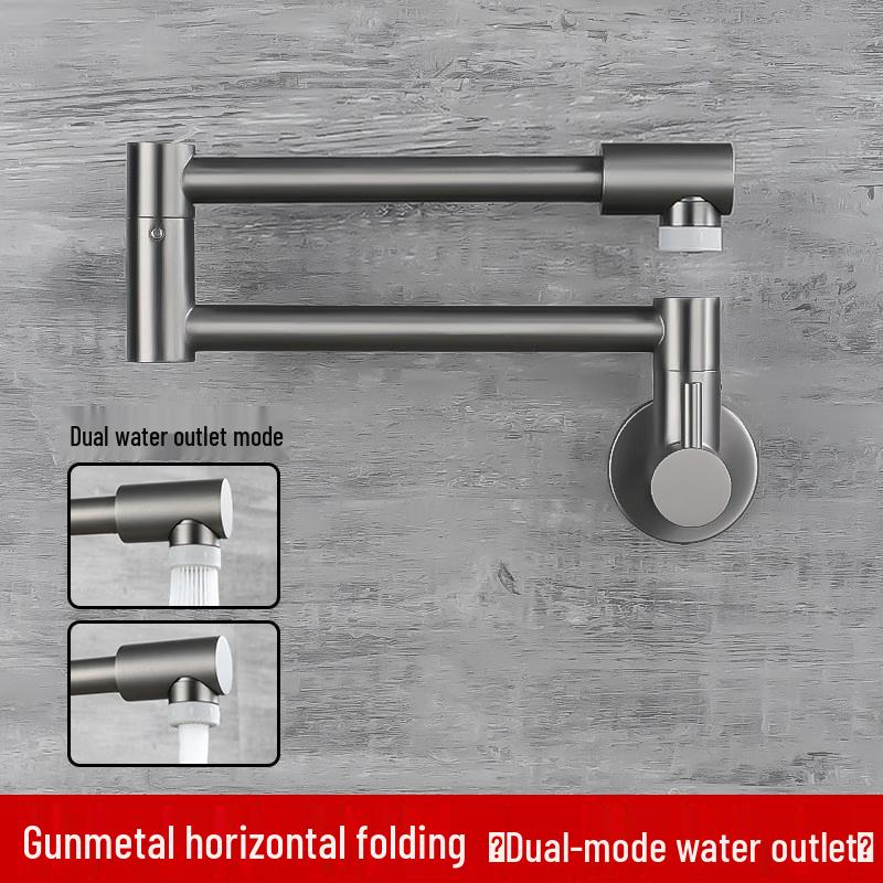 TLXT Wall-Mounted Folding Kitchen Faucet