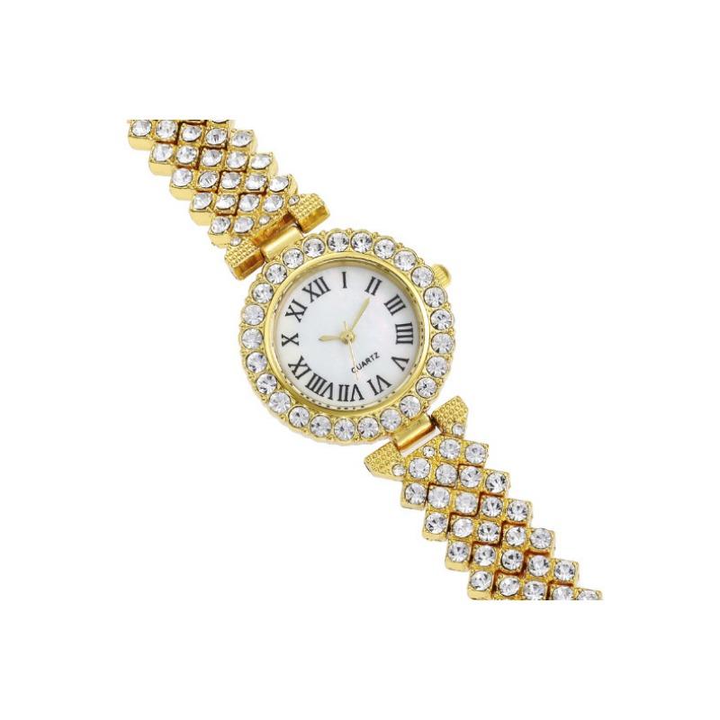 1PC Fashion Roman Diamond Women's Watch Women's Watch Quartz Watch Bracelet Women's Watch