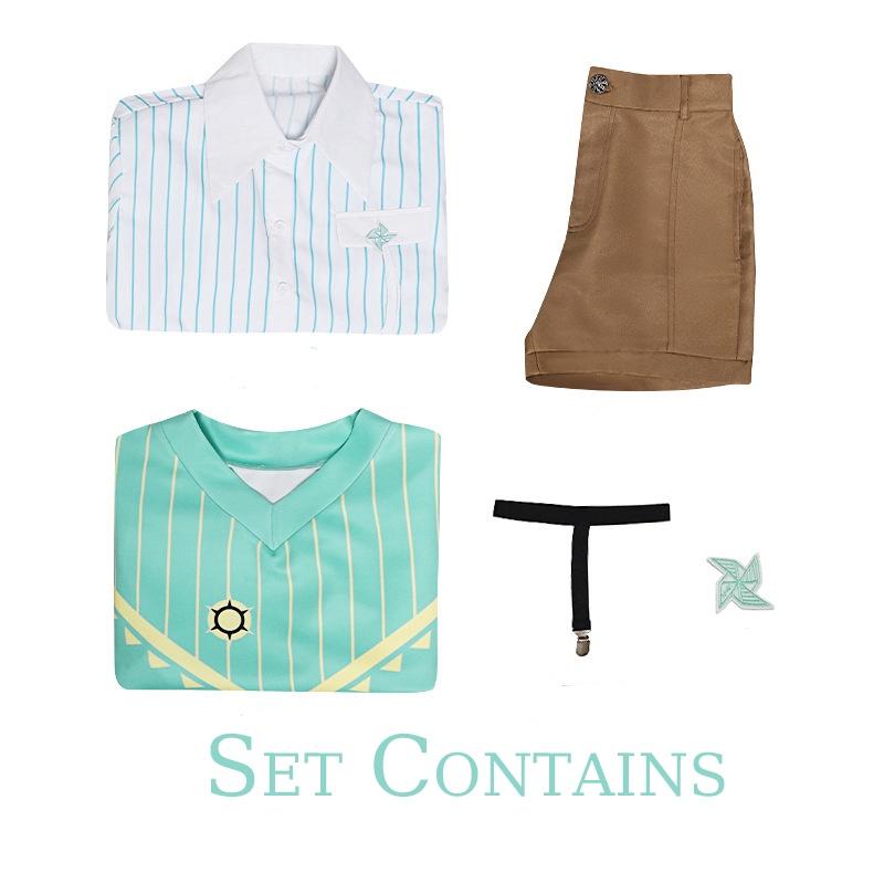 Wendy Genshin Impact Holiday Casual Wear Roleplaying Clothing Chest Ornament