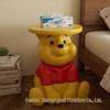 Ornamento de Chão Amarelo do Ursinho Pooh Desenho Animado e Mesa de Cabeceira com Armazenamento