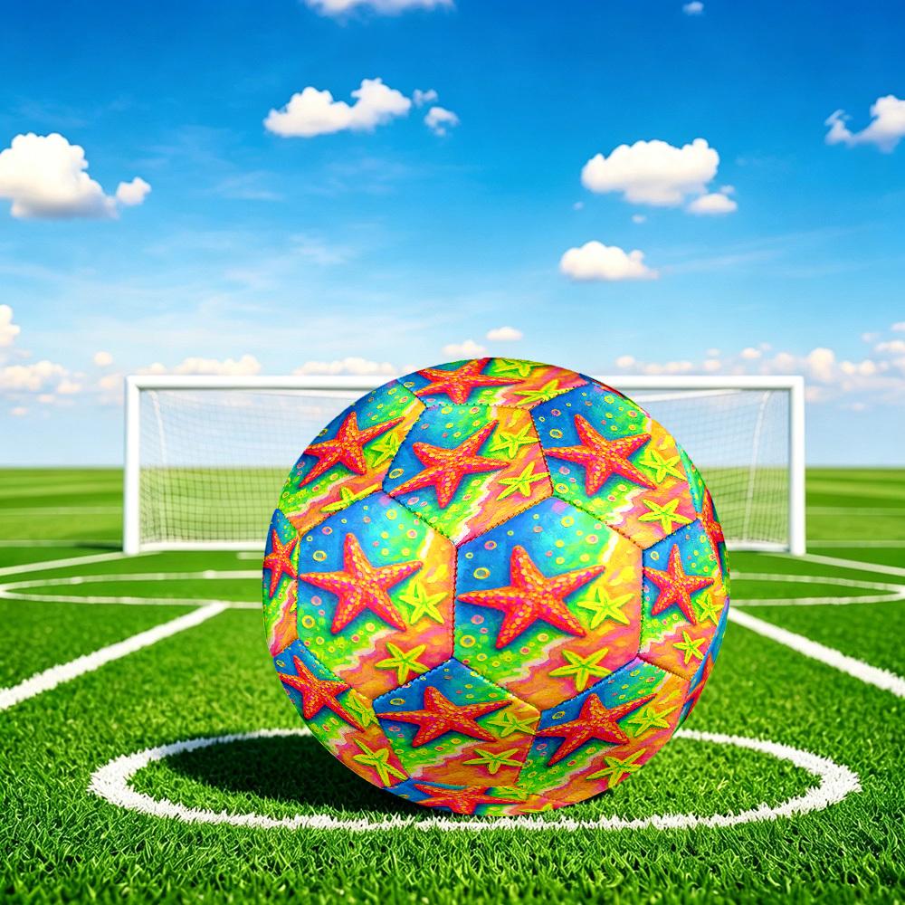1pc Starfish Dreamscape Size 5 Soccer Ball Professional Match Training Football Indoor &Outdoor Sports Ball Lightweight Durable c65114