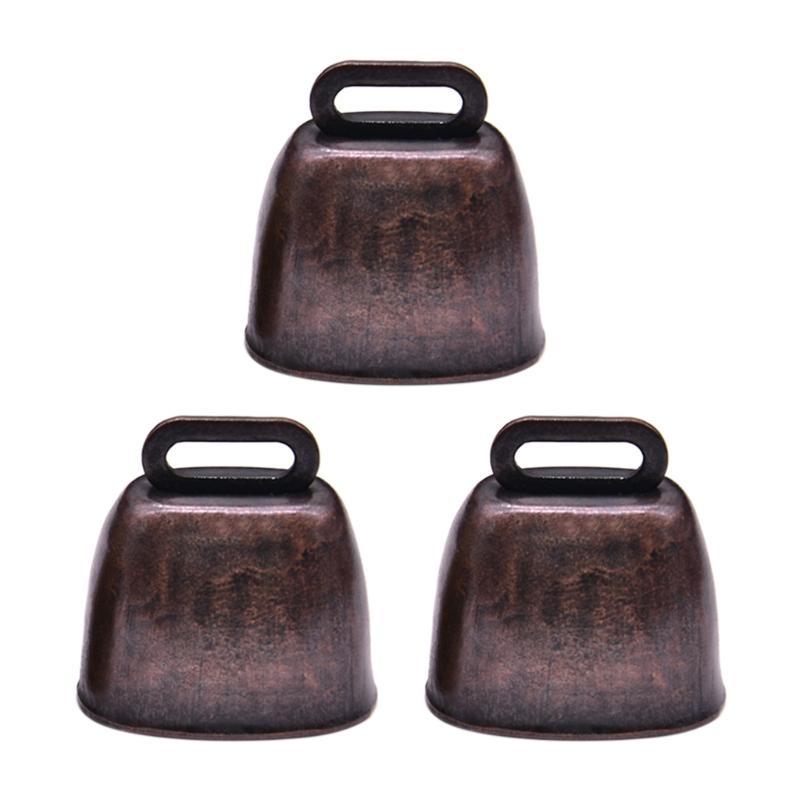 3Pcs Cow Horse Sheep Grazing Copper Bells Farm Animal Copper Loud Bronze