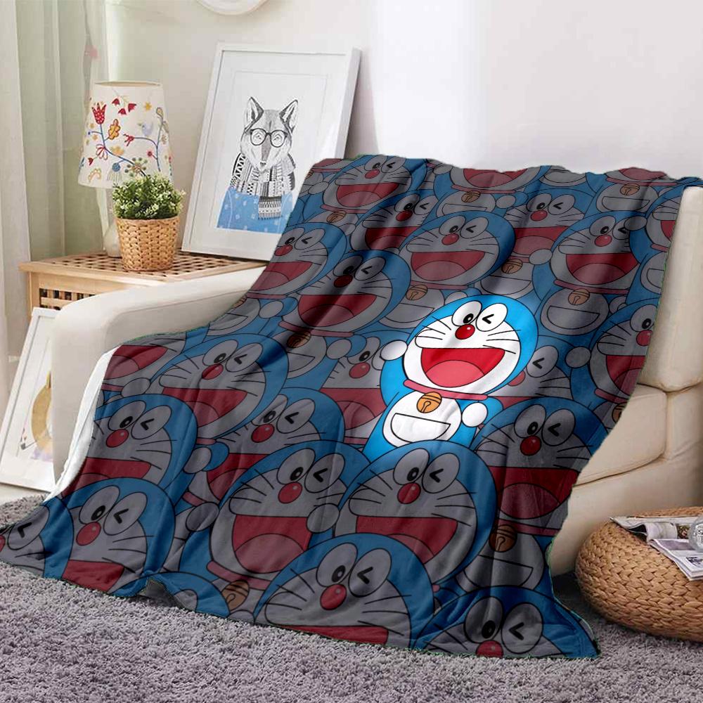 Doraemon Flannel Blanket, High quality Comfortable for All Seasons, Home Decor, Warmth and Comfort