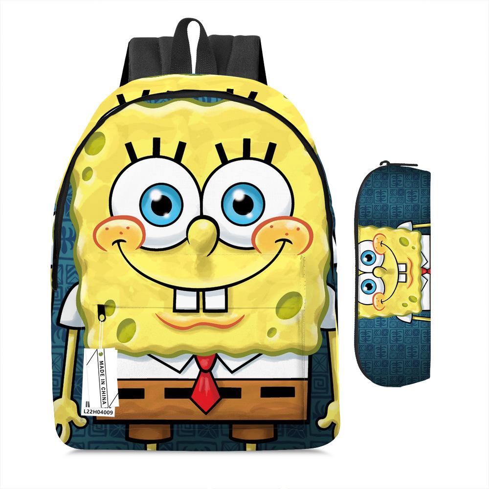 Spongebob Squarepants Children'S School Bag Male And Female Students Backpack Kindergarten Cute Cartoon Backpack Pencil Bag
