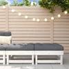 VidaXL Garden Footrest with 2 Pcs Cushions White Pine Wood, Stool, Ottoman Footrest, Garden Stool, 825465