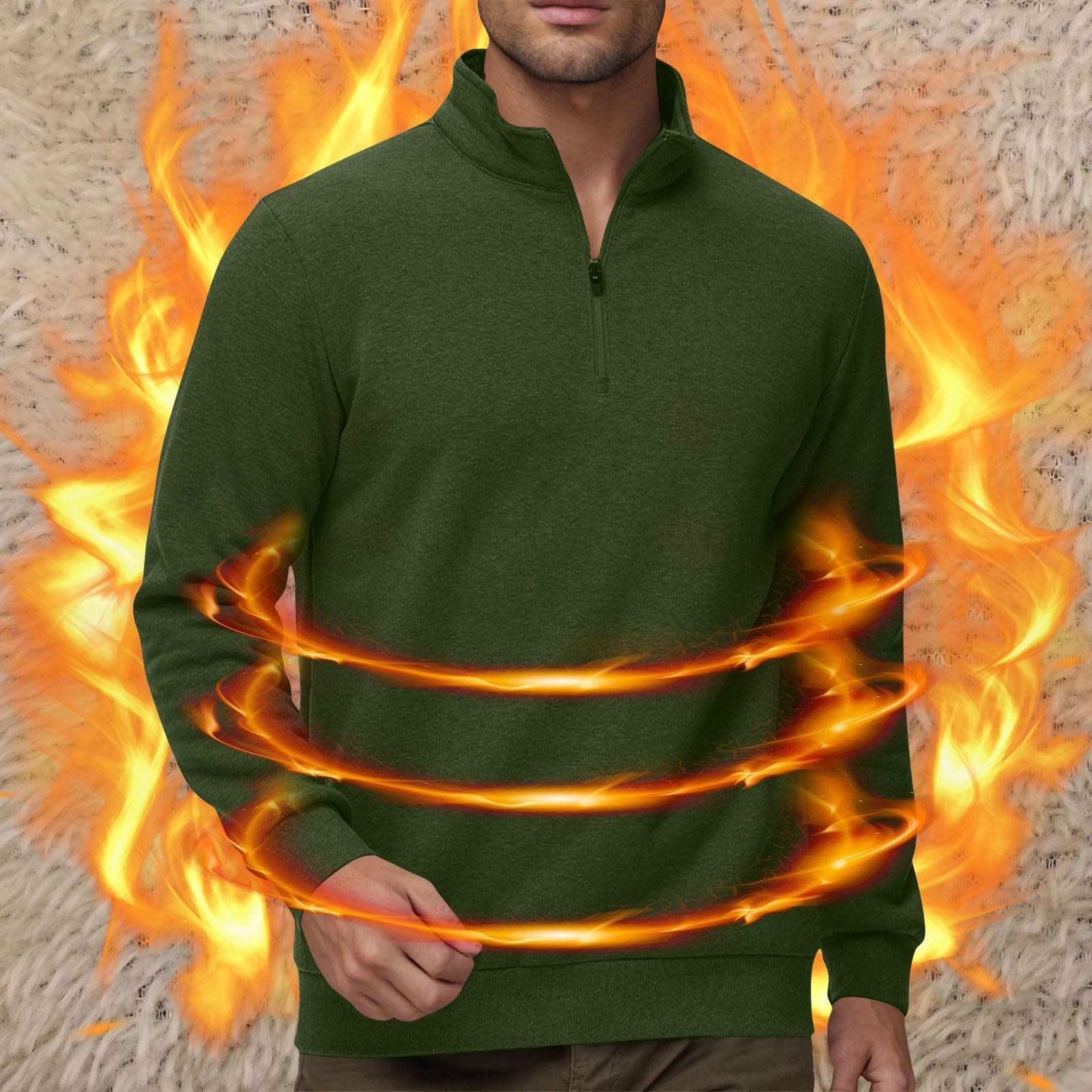 

Мужской пуловер с подкладкой, с длинным рукавом, свободного кроя, повседневный топ для зимы, удобный L