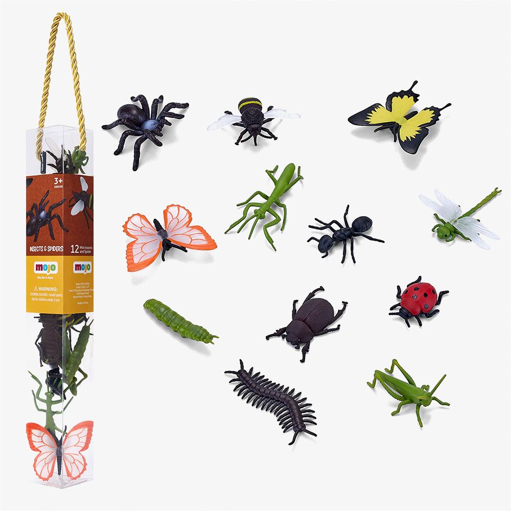 Young Toys Dynamic 12-Piece Mini Figure Set: Choose Dinosaur, Marine Life, or Insects