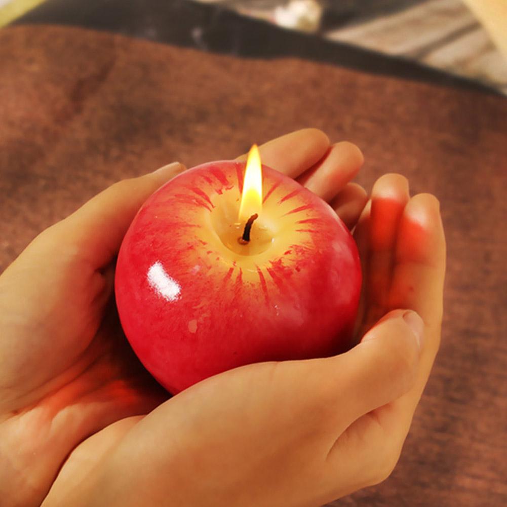 Apple Shaped Candle Aromatherapy Candles Gifts, Rosh Hashanah Red Apple Candles Table Decorations for Christmas Party Home Decor