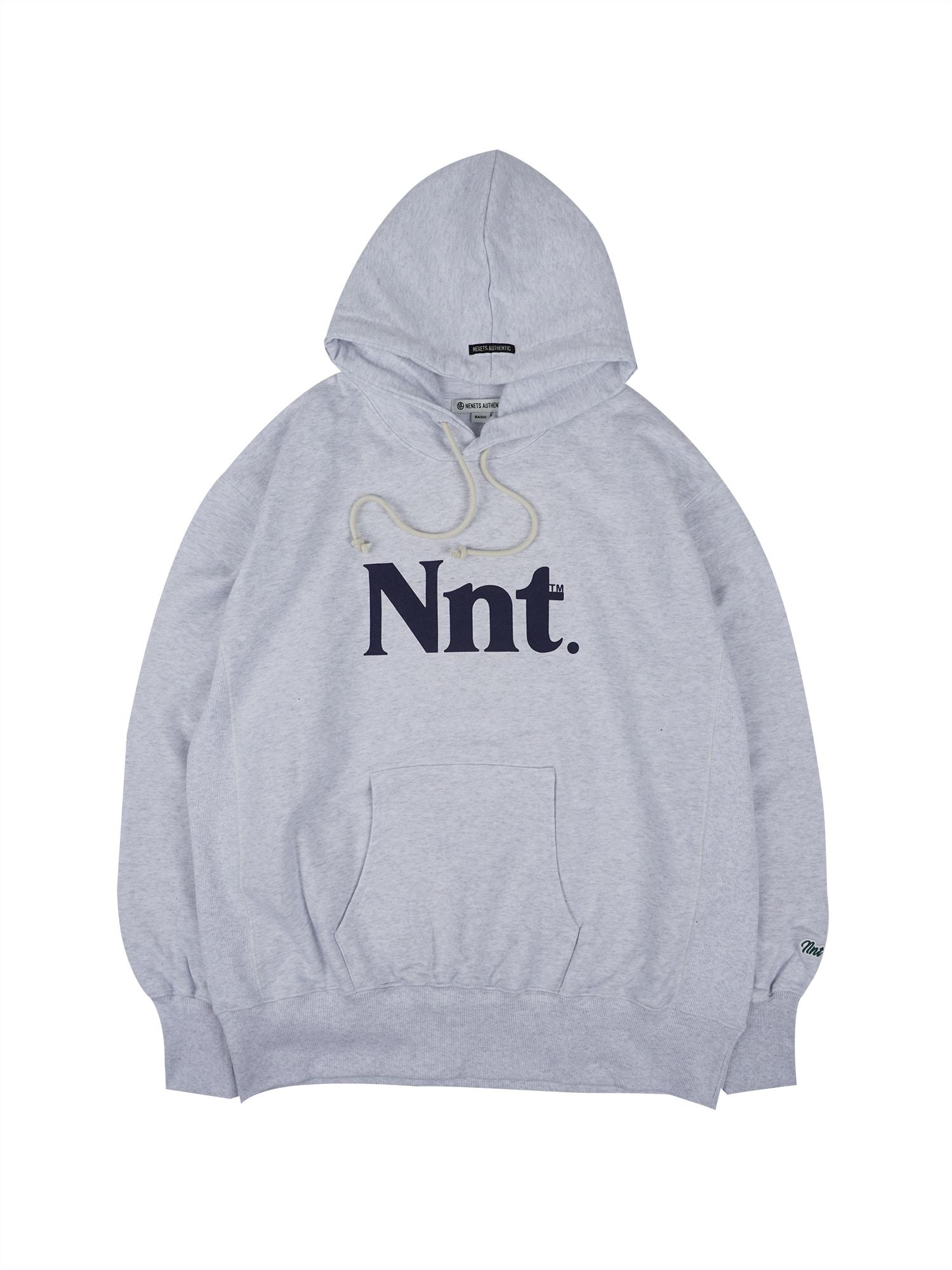 Nenets Authentic Nnt Logo Hooded Sweatshirt White Melange White Melange/Basic(M)/Free