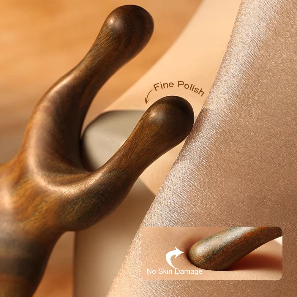 Multifunctional Massage Comb Eye Facial Disc Comb Five Teeth Scalp Massage Comb Sandalwood Meridian Comb