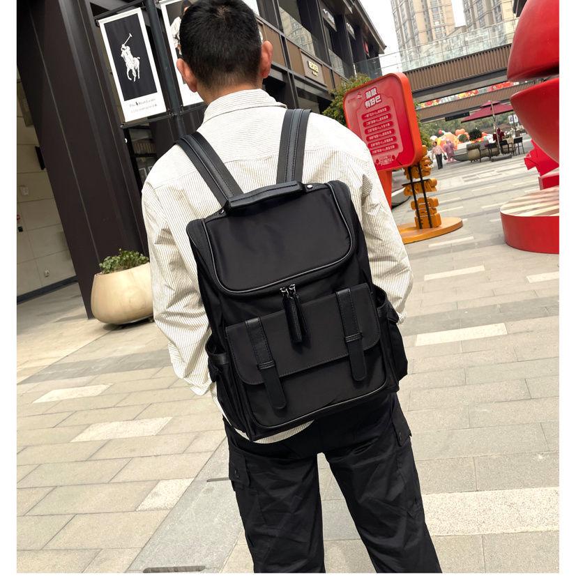 

2025 Trendy Nylon Backpack: Men s Casual, Large Capacity, College Student & Travel Laptop Bag чорний