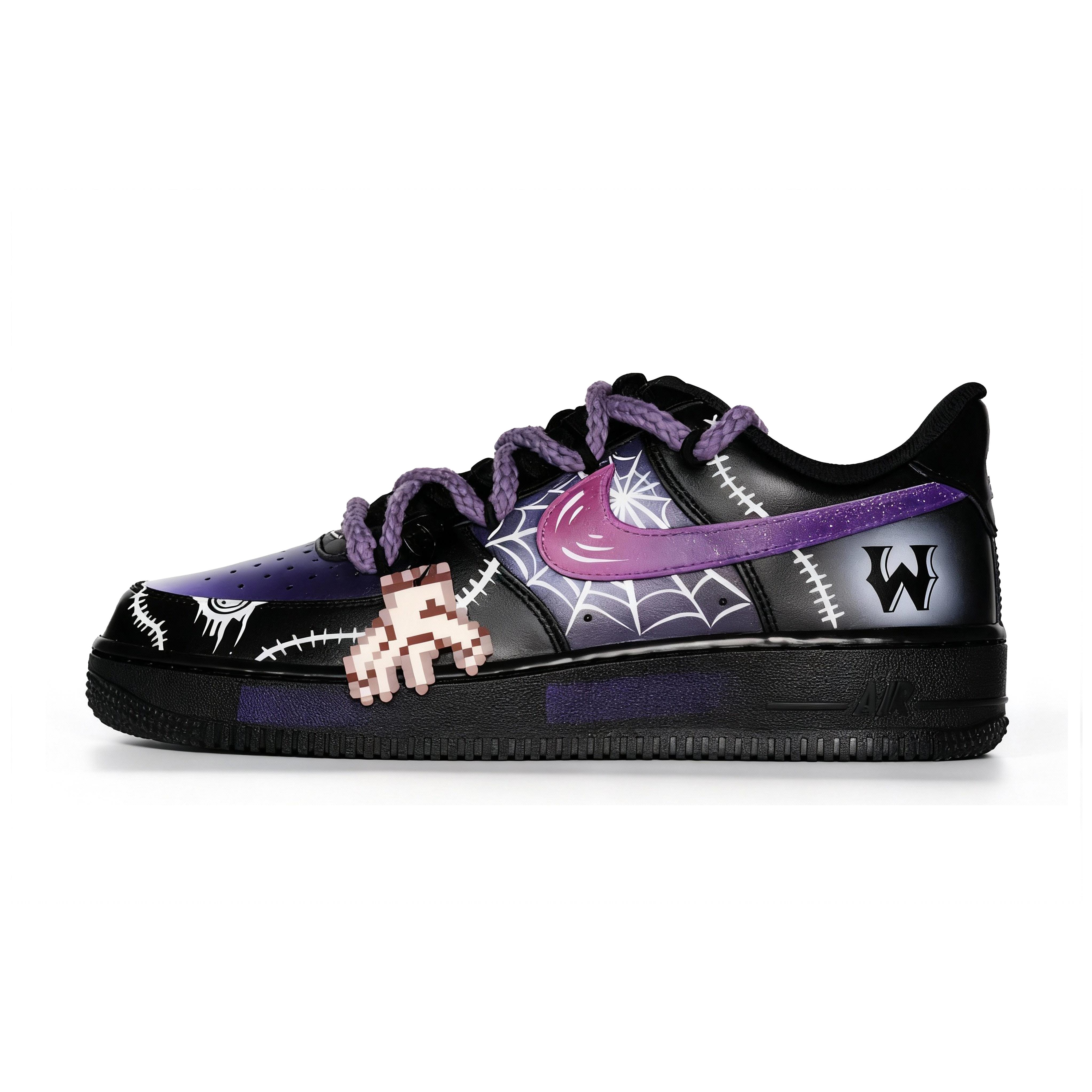 

Nike Air Force 1 Dark Night Mystery, Wednesday, Witch Abrasion Resistant Abrasion Resistant Low top Skateboard Shoes FZ0627-010(team1731-) 45