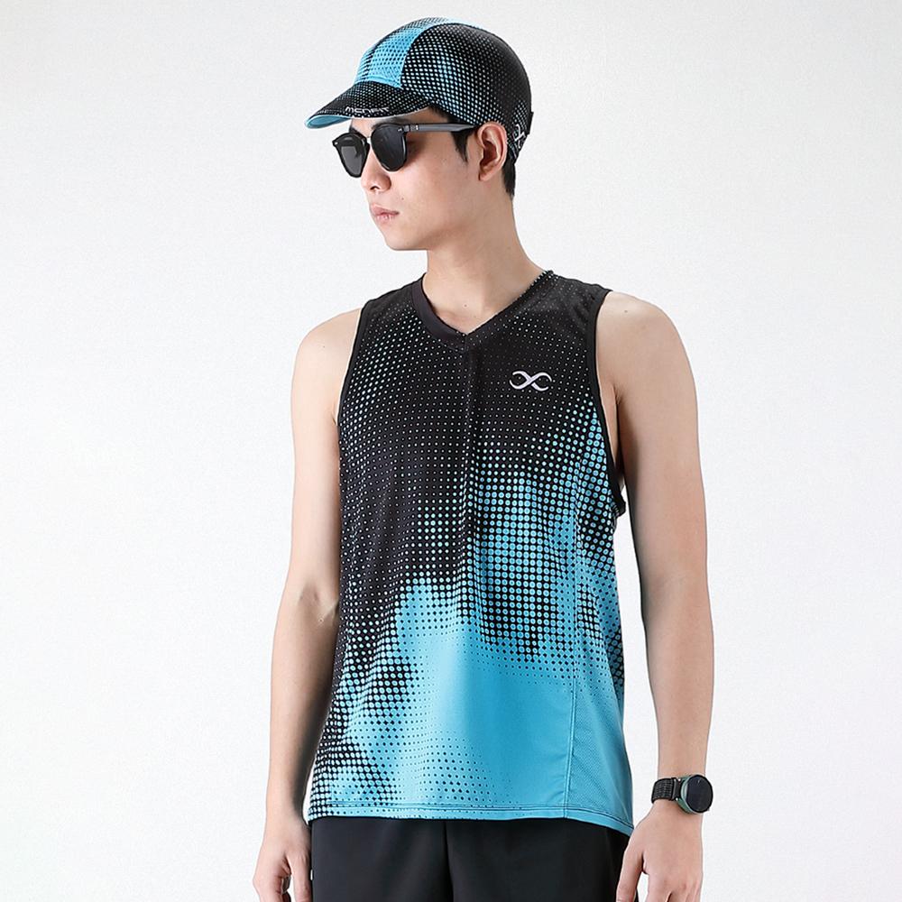 Mcn Sports Свободная майка для бега Circle Aqua M