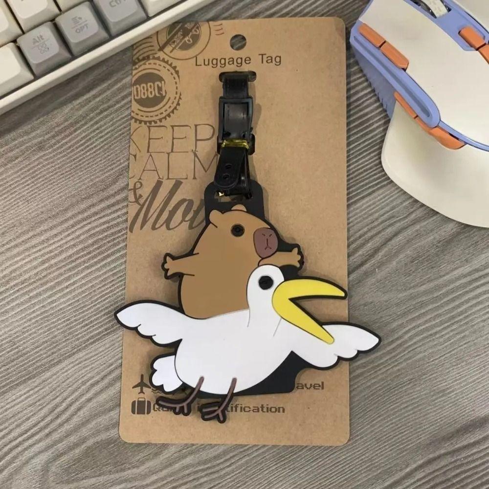 Boarding Pass Capibara Airplane Suitcase Tag Aircraft Consignment Card Tag  Travel Accessories