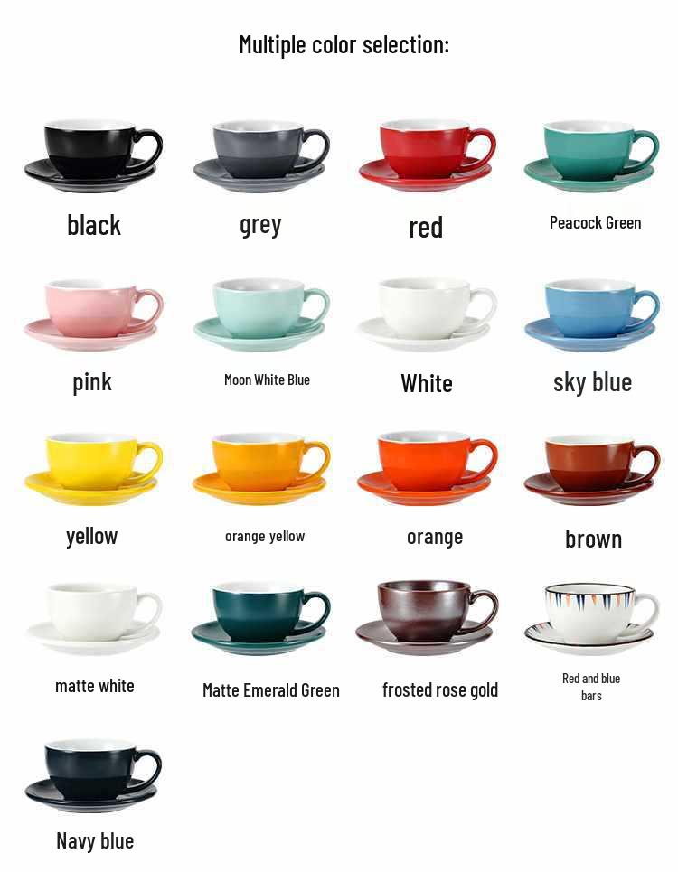 European Ceramic Coffee Set: Professional Latte Art, Cappuccino & Sawada Cups