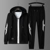 Herren Sportanzug Übergröße 8xl Herren Herbst- und Winterpullover Zweiteiliges Set