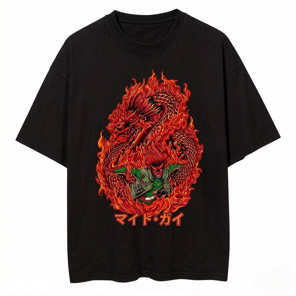 Anime T-Shirt Manga Retro Washed Version Kakashi T-Shirt Pain T-Shirt Lee Tobi Top Men's