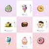 50 Cat Donuts Gourmet Stickers Kids Graffiti Toys Burger Gourmet Dessert Stickers Outside