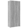 VidaXL Buffet haut sonoma gris 80x42,5x185 cm bois d'ingénierie, buffet, armoire de rangement, panneau latéral, armoire, 3281439