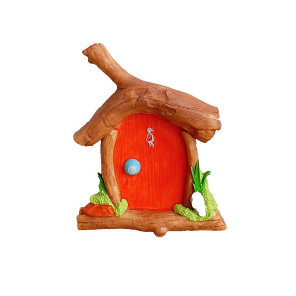 Wall Decorative Gate - Colorful Resin Leprechaun Garden Decorative Gate - Decorative Tree Stump Decoration Decorative House For Outdoor Patio Garden