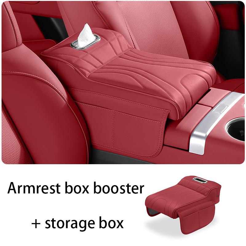 Fit For Haval H9 2rd 2024 2025 Car Armrest Box Height Increase Pad Leather Protective Cover Storage Bag Auto Styling Accessories
