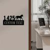 Custom Metal Wall Art Decor Home Number Sign Address Plaque Garden Gift
